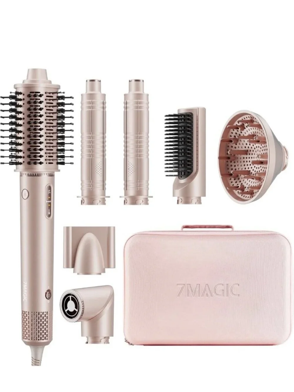 7 Magic 7 in 1 Hair Styler & Hair Dryer Brush 110,000 RPM High Speed Blow Dryer